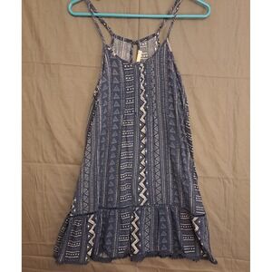 Ocean Drive Geometric Tank Top Dress Women's Size Small Blue